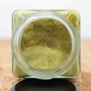 The inside of a jar of CBD Cannabutter