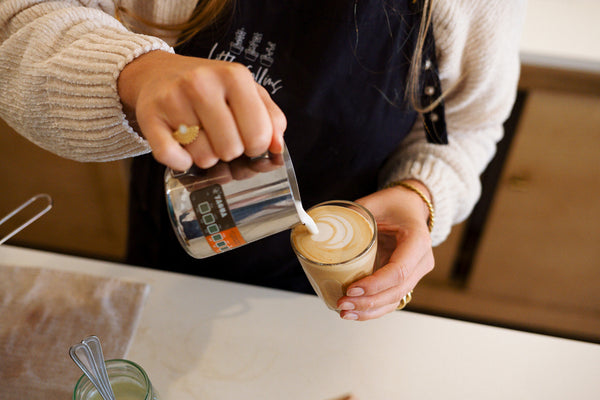 CBD Coffee being prepared by an employee at Little Collins CBD Dispensary