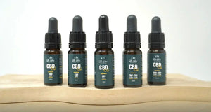 Little Collins full-spectrum CBD oil bottles in 1200mg, 1500mg and 2400mg strengths