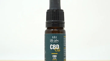 CBD oil dropper being used under the tongue