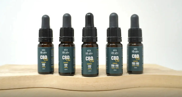 Full Spectrum CBD Oil range by Little Collins — lineup of premium hemp oil bottles in various strengths and blends including CBG and CBN formulas.