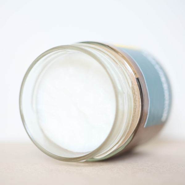 Open Jar of Mushroom with the contents visible.